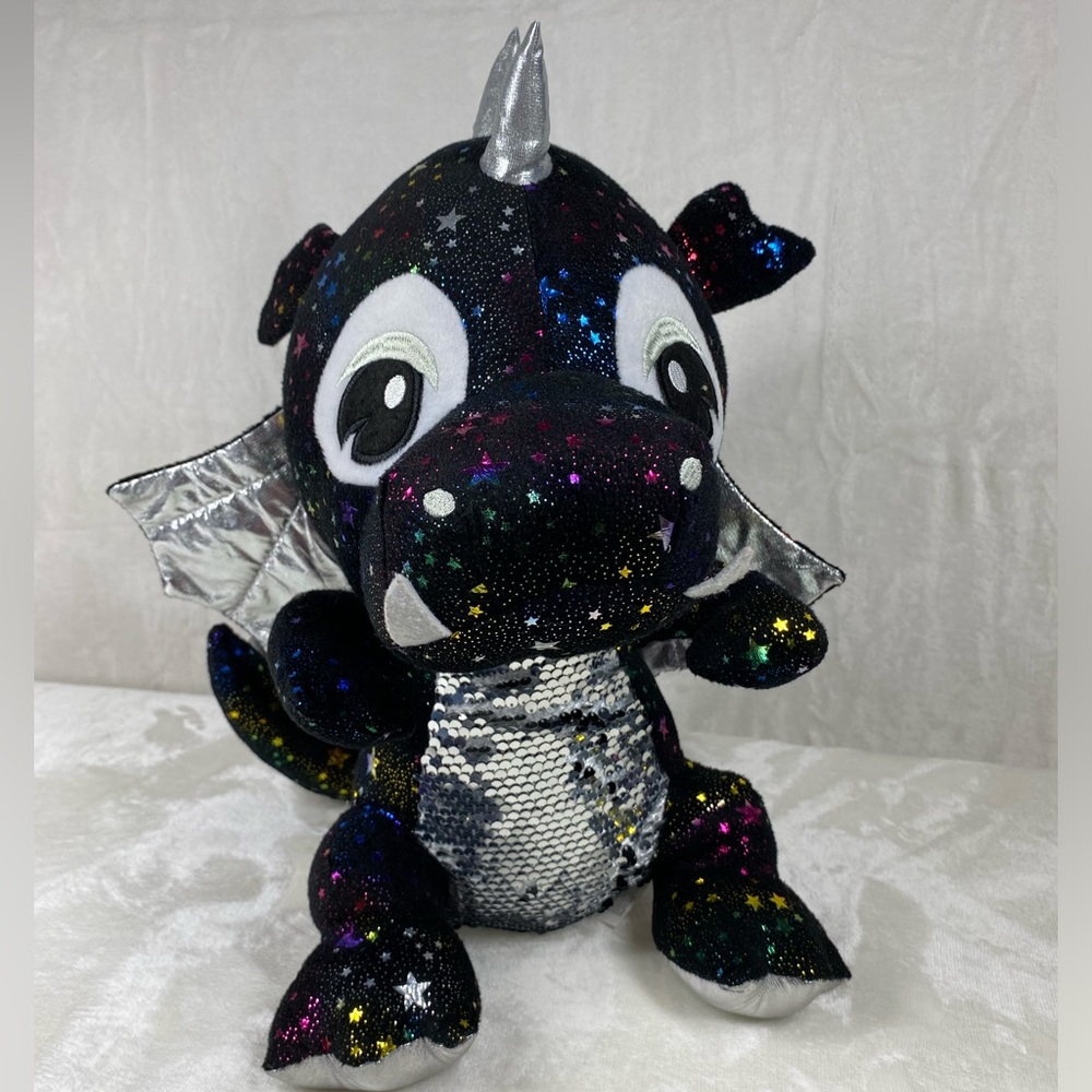 Dragon Rainbow‎ Stars Stuffed Plush Drago Glitter 5 Sequins